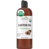 Organic Castor Oil-100% Pure Cold-Pressed Beauty & Skincare Serum-Eyelash & Eyebrow Hair Growth Enhancer-Natural Conditioner