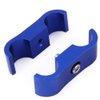 6AN Hose Separator Clamp Aluminum Fuel Line Mounting Clamp Divider Hose Fitting Adapter Fit for 3/8 Fuel Line, Oil Line, Brake Line, Water Pipe and Gas Line,Blue,4pcs