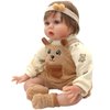 AISITE 18-22 inch Doll Clothes and Accessories - 4 Piece Cute Bear Rompers Tops Headband and Socks Set, Dolls NOT Included