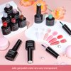 MIZHSE Jelly Gel Nail Polish Set 12 Color, Clear Translucent Spring Gel Polish 7ml, Sheer Manicure Kit UV LED Soak Off Varnish for Home Salon Gift