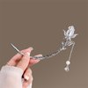 2 Pieces Hair Stick,Fox and Tulip Metal Hairpins Headwear Fork Sticks French Hair Pin Hair Accessories for Women Girls
