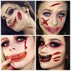 2022 New Halloween Prank Makeup Temporary Tattoo Adults Kids 10PCS,Clown Horror Mouth Fake Tattoos Stickers Scary Big Mouth Face Tattoos Decals Kits Prank Props Waterproof Masquerade Cosplay Party