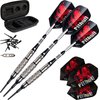 Viper by GLD Products unisex adult (18 Grams) Viper Pitbull 90 Tungsten Soft Tip Darts with Storage Travel Case Medium Knurling 18 Grams, Black, Wide Crosscut US