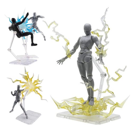 Action Figure Stand, Migaven 10pcs Assembly Action Figure Display Holder Base Doll Durable Model Support Display Stand Compatible with HG RG SD SHF Gundam 1/144 Toy Clear