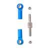 Treehobby 6PCS Adjustable Front Rear Aluminium Alloy Servo Link Steering Linkage Set Compatible with Wltoys 1/18 A959 A969 A979 K929 RC Hobby Model Car Upgraded Hop-Up Parts (Blue)