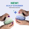 Hair Shampoo Brush and Scalp Exfoliator - Soft Silicone Scalp Massager Hair Growth Stimulator for Wet or Dry Hair - In Shower Scalp Scrubber for Dandruff Removal Made with Recycled Wheat Straw 2 Pack
