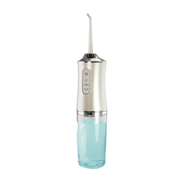 Portable Dental Water Flosser Cordless Teeth Cleaner Portable Water Teeth Cleaner Oral IrrigatorFineLife Products Rechargeable and Portable with 3 Cleaning Modes - Silver