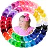 Oaoleer 30 Colors 4 Inch Hair Bows Clips Grosgrain Ribbon Bows Hair Alligator Clips Hair Barrettes Hair Accessories for Girls Toddler Infants Kids Teens Children