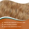 GOWIT Ombre Honey Blonde Wigs for Women 30 Inch Long Wavy Wig Glueless Middle Part Curly Wavy Wigs Natural Looking Heat Resistant Synthetic Wig for Halloween Christmas Daily Cosplay Party Use