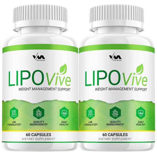 (2 Pack) Lipo Vive Advanced Formula Pills, LipoVive Dietary Support Supplement, Supports Overall Wellness, Lipo Vive Maximum Strength (120 Capsules)