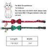 ADOGGYGO Christmas Cat Collar Breakaway with Cute Bow Tie Bell - 2 Pack Kitten Collar Red Green Plaid Xmas Kitten Collar with Removable Bowtie Cat Bow Collar for Cats Kittens (7.5"- 10.5", Red&Green)