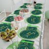 Wiooffen 96PCS Green Gold Birthday Paper Plates and Napkins Party Supplies Happy Birthday Party Decorations Disposable Birthday Party Tableware Dinnerware Set for Women Men Birthday Serves 24 Guests