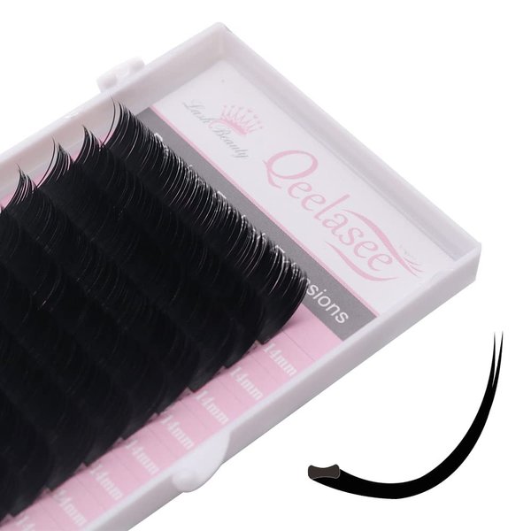 Ellipse Eyelash Extension 0.20 DD Curl 8-15mm Mixed Tray Flat Eyelashes False Mink Individual Eyelash Extension Professional Salon Used by Qeelasee