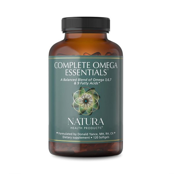 Natura Health Products Complete Omega Essentials Supplement - Balanced Blend of Omega 3, 6, 7, & 9 Fatty Acids - Featuring Fish Oil Concentrate, Borage Seed Oil, Sea Buckthorn Berry (120 softgels)
