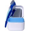 Medokare Denture Case with Basket, Brush and Travel Zip Case, Denture Bath for Soaking False Teeth, Retainer Container Mouth Guard Box, Denture Cup for Night Guard Invisalign Cleaner, Dentures Box