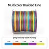 RUNCL Braided Fishing Line, 8 Strand Abrasion Resistant Fishing Line Braid, Super Durable, Smooth Casting, Zero Stretch, Smaller Diameter, Hi Vis, 328-1093 Yards, 12-100LB(30LB,546yds)