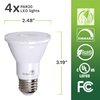 Bioluz LED PAR20 LED Bulbs 3000K 90 CRI 5.5W = 75W Replacement Soft White Dimmable Spot Light Bulb E26 Base 40 Degree Beam Angle UL Listed & Title 20 4-Pack
