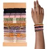 24PCS Boho Hair Ties for Women, Boarunch Hair Tie Bracelets Elastic Hair Ties for Thick Hair 6 Styles of Dual-Use Bracelets and Hair Tie No Damage Hair Accessories for Girls