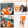 Fox Stuffed Animal-20" Fox Plush Pillow, Orange Fox Plushies, Stuffed Fox Plush Toy Cute Foxy Stuffed Animal Fox Plushie Pillow, Room Decor Chrismas Birthday Gifts for Kids Girls Boys Girlfriend