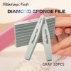 Sponge Nail File and Buffers 10Pcs for Nail Art Care Double Sides Design 100/180 Grit Nail Buffer Professional Manicure Nail Tools Color Gray