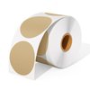 MUNBYN 2 Inch Brown Circle Thermal Sticker Labels, Self-Adhesive Round Direct Thermal Labels, Multi-Purpose Roll Sticker Labels for DIY Logo Design, QR Code, Name Tag, Brown 750 Labels/1 Roll