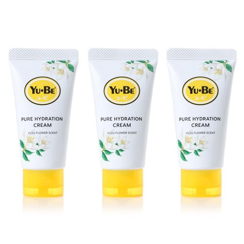 Yu-Be Yuzu Pure Hydration Cream (Trio): Body & Hand Cream - Vegan Skin Care Cream for Sensitive & Dry Skin - Soothing Yuzu Flower Extract - Day & Night Moisturizer- 1.35 Fl Oz x 3