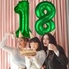 40 inch Big Size Number 0 Foil Helium Balloons Birthday Party Celebration Decoration, Digital Decorations Supplies, Wedding Anniversary Inch Decoration Kids(Green,Number 0)