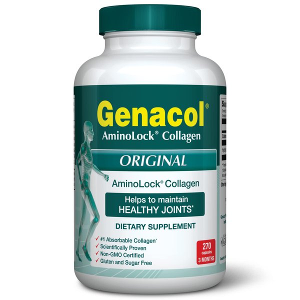 Genacol Joint Supplement Collagen Pills for Joint Support - 270 Premium Collagen Hydrolysate Capsules | Natural Certified Non-GMO, Colageno Hidrolizado