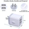 USB Wall Charger, FiveBox 2Pack Dual Port 2.1Amp Fast Brick Base Adapter Charging Block Charger Cube Plug Charger Box for iPhone 16 Pro Max 15 14 13 12 11 Pro X 6 6S 7 8 Plus, iPad, Samsung, Android