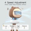 KinYiLO Cute Stroller Fan Clip On for Baby, Portable Baby Stroller Fans Bladeless, 4 Speeds Auto Oscillating, 4000mAh Rechargeable Battery Powered, Flexible Tripod Small Cooling Fan for Crib/Car seat