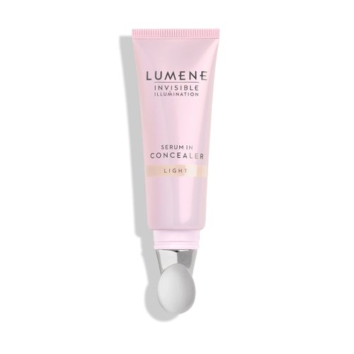 Lumene Invisible Illumination Serum in Concealer - Vitamin E Hydrating Concealer - Lightweight Color Corrector for Dark Circles - Multi-Use Makeup Hybrid - Light (10ml)