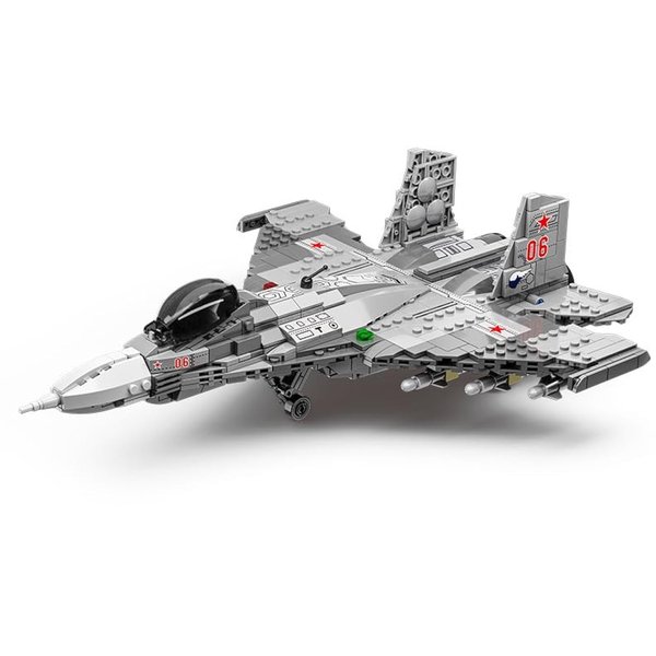 BDYDT Sukhoi Su-27 Fighter Model Building Blocks Set（792PCS）-WW2 Military Historical Collection Model.Toys Gifts for Kid and Adult