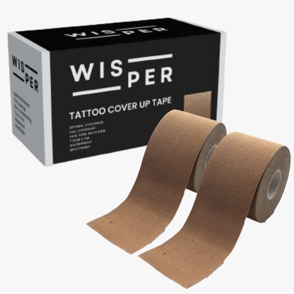 Tan Tattoo Cover Up Tape | Perfectly Sticky & Full Coverage | Tan Skin | 7.5 cm x 4.5 m |Waterproof & Breathable | Ultra Thin, Ideal for Covering Big Tattoos