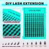 VAVALASH DIY Lash Extension Pixie Cluster Lashes Clear Band Lash Clusters Natural Volume Individual False Lashes Invisible Band Eyelash Clusters DIY Lashes at Home (Pixie,8-18mm)