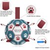 QDAN Dog Toys Soccer Ball with Straps, Interactive Toys for Tug of War, Puppy Birthday Toy, Dog Water Toy, Dog Balls for Small Medium Dog (6 Inch)