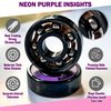 Naivskb Skate Bearings 16 Pack, Precision 8mm ABEC 608 Roller Skate Bearings Quad Skates Inline Speed Roller Derby Skateboard Scooter (Neon Purple)