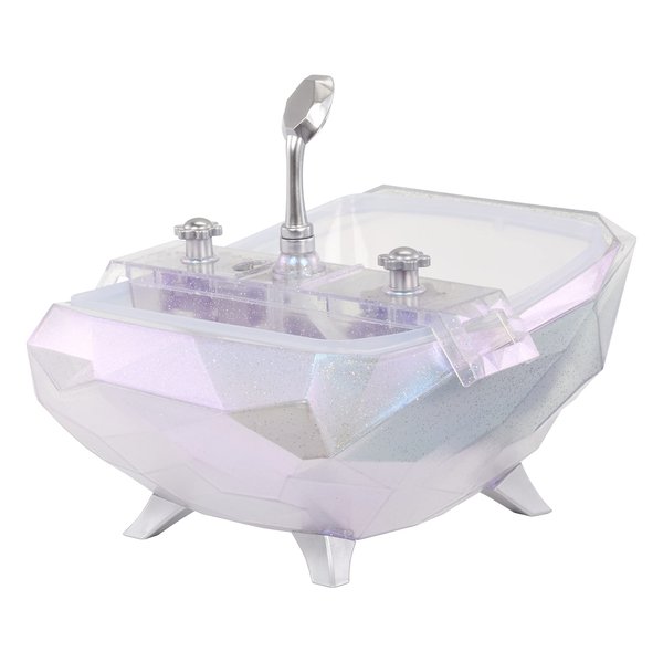 MGA Entertainment Glitter Babyz™ Color Change Bubbling Bathtub, Real Working Shower Head & Makes Bubbles, Easy Clean up, Gift for Kids, Toy for Girls Boys Ages 3 4 5+ Years Old