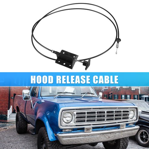 uxcell Hood Release Cable for Dodge D150 D250 W150 W250 Ramcharger 1981-1993 for Dodge W100 1984-1989 No.55024942 Front Hood Latch Lock Control Cable