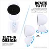 Wall Mount for Google Nest Wired 2nd Generation Security Camera - Adhesive & Screw-in, Easy Slot-in Design (White) by Brainwavz