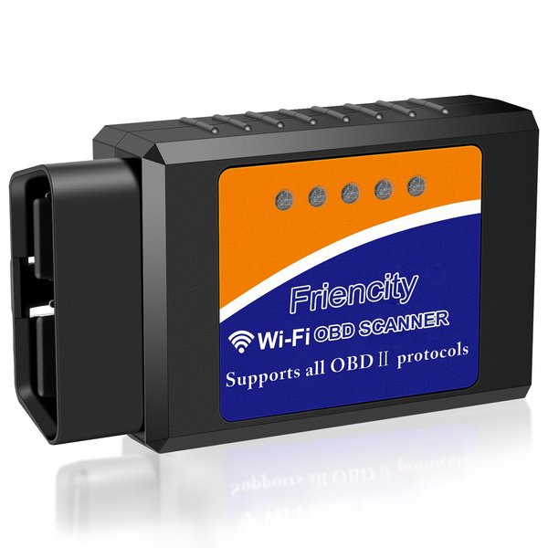 Friencity WiFi OBD2 Scanner for Car, Code Reader & Diagnostic Tool for iOS & Android and Windows, OBDII Scan Tool for Read & Clear Car Check Engine Light, Support Year 1996 and Newer Vehicles