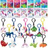 JOYIN 28 Pcs Valentine's Day Gift Cards with Unicorn Dinosaur Keychain for Kids Party Favor, Classroom Exchange Prizes, Valentine’s Greeting Cards, Valentine Party Favors, Valentine Exchange Gifts