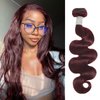 MOMOSHERO Brown Highlight Body Wave Bundles Human Hair, 10A Soft and Glossy Blonde Balayage Ombre One Bundle Human Hair 100% Remy Hair Single Ombre Human Hair Bundle #1b/30 Piano Color Dark Root 20 In