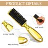 12 Pieces Blade Clipper Cleaning Brush Scrub Brush Barber Blade Cleaning Clipper Nylon Brush Tool (Gold)