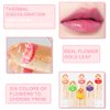 BINGBRUSH 3 Pcs Crystal Flower Jelly Color Changing Lipstick,Long Lasting Lip Care Moisturizer Lip Balm Magic Color Change Lip Gloss Lip Tint Stain Matte Makeup Lipstick (3 Pcs 04#&05#&06#)