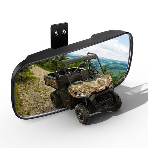 KEMIMOTO UTV Rear View Mirror Compatible with Polaris Ranger 500 570 900 XP 1000 XP/Crew 2017 2018 2019 2020 2021 2022 2023 2024 2025 Factory Mounting Tab Required OEM#2879969