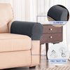 subrtex Stretch Armrest Covers Spandex Arm Covers for Chairs Couch Sofa Armchair Slipcovers for Recliner Sofa with Twist Pins 2pcs (Gray)