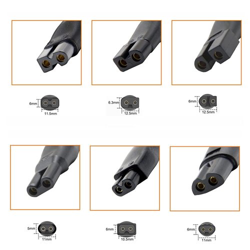 BTYELCT 5V Replacement USB Charger Adapter with Power Cord, Fits for Most Kinds of Electric Hair Clipper, Beard Trimmer, Shaver, Beauty Instrument, Desk Lamp, Purifier (Pack of 8)