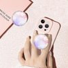 Ksadiye Phone Grip with Expanding Kickstand,Cell Phone Collapsible Stand Pink Marble Design for Smartphones