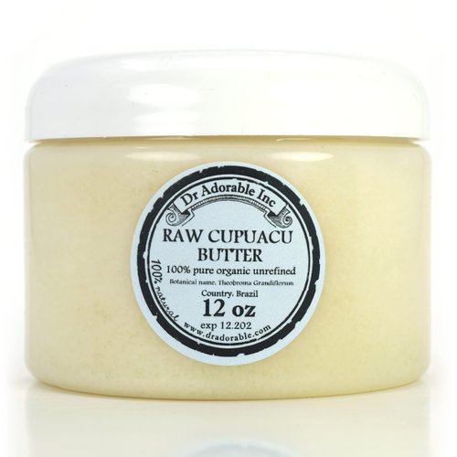 Dr Adorable - 12 oz - Cupuacu Butter - Exotic Unrefined Pure Natural Organic Cold Pressed