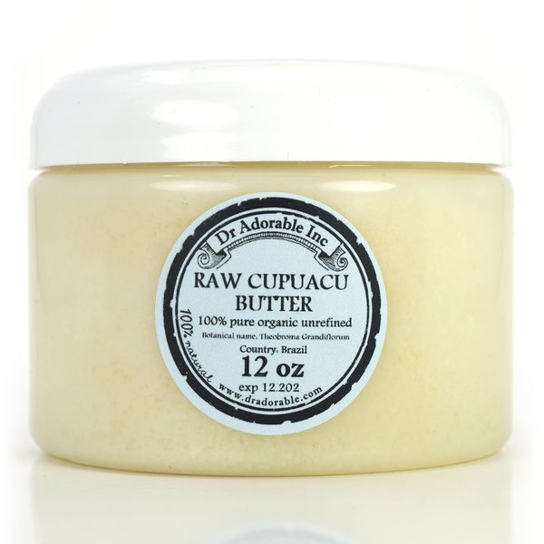 Dr Adorable - 12 oz - Cupuacu Butter - Exotic Unrefined Pure Natural Organic Cold Pressed